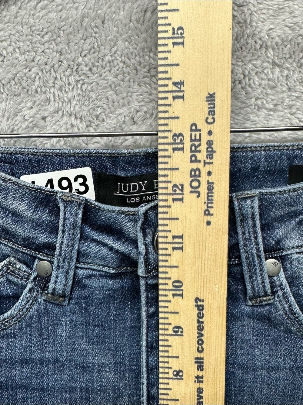 Judy Blue Slim Boot Jeans Womens Size 3/26 Medium Wash Stretch Side Slit Hem - Picture 6 of 9